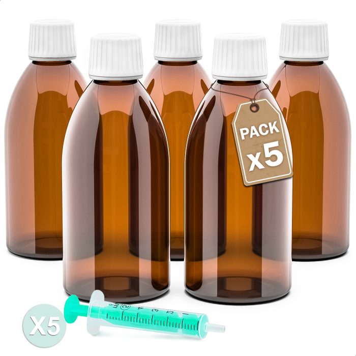 Botellas rellenables para almacenar dióxido de cloro con Cierre de Rosca y Gotero Dosificador